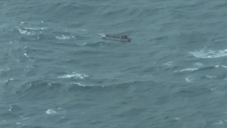 Migrant boat in Mediterranean Sea spotted in distress