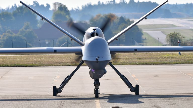 MQ-9 Reaper insansız hava aracı.  AP dosya resmi