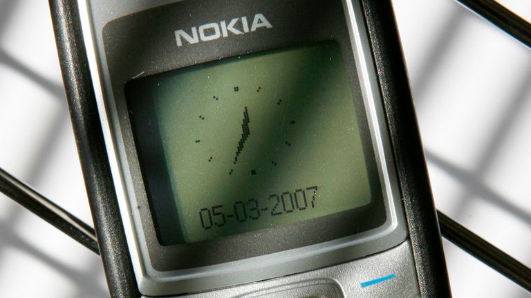 The Nokia 1100 phone is seen in this photo taken in Stockholm May 3, 2007. REUTERS/Bob Strong (SWEDEN)