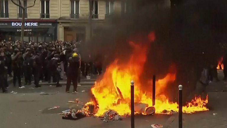 Demonstrations continue over President Emmanuel Macron&#39;s pension reform plans