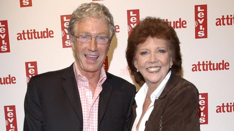 Paul O&#39;Grady and Cilla Black arrive for Attitude Magazine&#39;s 10th Birthday Party at the Atlantic Bar & Grill in central London, to celebrate 10 years for the gay style magazine.