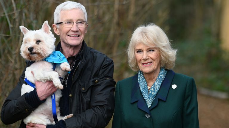The Queen Consort and Paul O&#39;Grady, pictured together at Battersea Dogs & Cats Home 