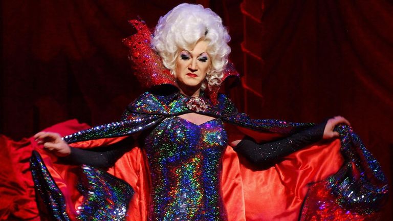 File photo dated 21/12/04 of Paul O&#39;Grady as Lily Savage performs as the Wicked Queen in Snow White & The Seven Dwarfs at the Victoria Palace Theatre, London,