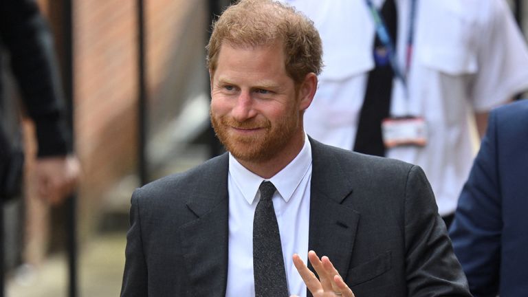 Prince Harry attends the High Court on Thursday as a hearing against Associated Newspapers continues