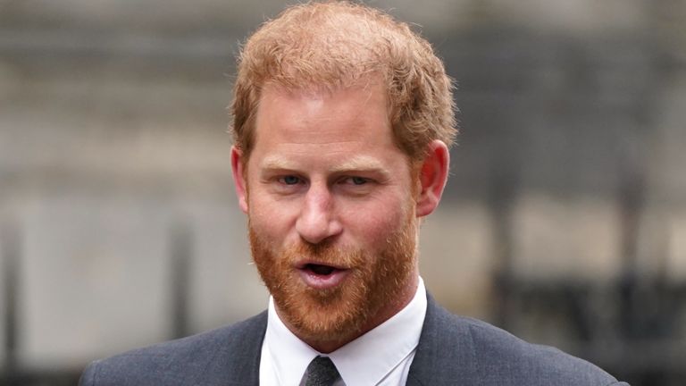 The Duke of Sussex leaving the Royal Courts Of Justice, central London, following a hearing over allegations of unlawful information gathering brought against Associated Newspapers Limited (ANL) by seven people - the Duke of Sussex, Baroness Doreen Lawrence, Sir Elton John, David Furnish, Liz Hurley, Sadie Frost and Sir Simon Hughes. Picture date: Thursday March 30, 2023.

