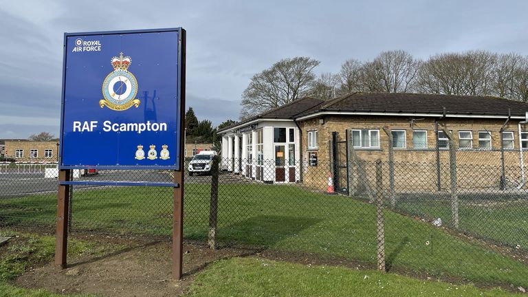 A view of RAF Scampton, in Lincoln, as Immigration Minister Robert Jenrick is expected to announce the use of two RAF sites as he tries to reduce the £6.8 million a day the Government says it spends on hotel accommodation.  Mr Jenrick will announce that people who arrive in the UK after making Channel crossings on small boats will be housed at RAF Wethersfield and RAF Scampton.  Picture date: Wednesday March 29, 2023.