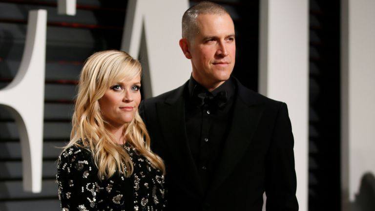 Reese Witherspoon and husband Jim Toth at the Oscars in 2017
