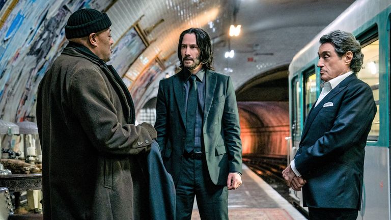 Laurence Fishburne, Keanu Reeves and Ian McShane in John Wick: Chapter 4. Pic: Lionsgate/Thunder Road Films/87eleven Productions