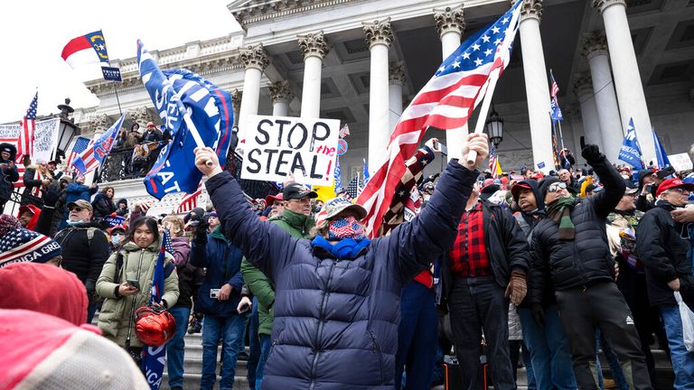 Riots in the Capitol.  photo: AP