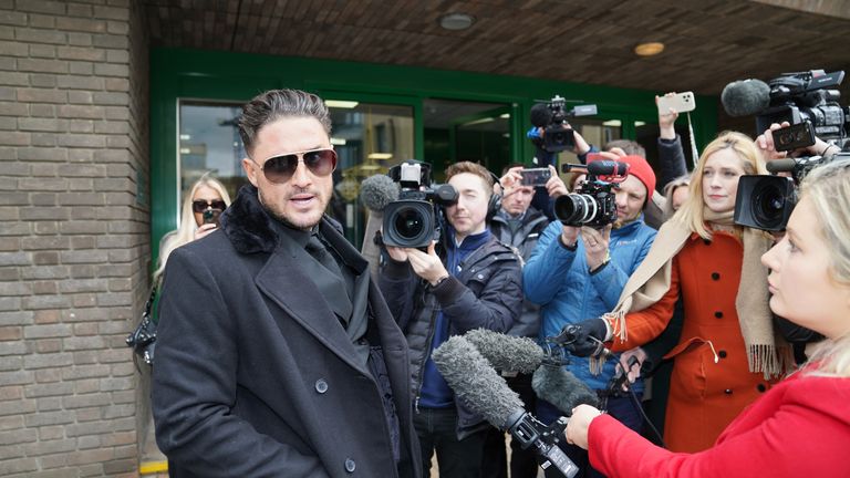 Stephen Bear arriving at Chelmsford Crown Court today