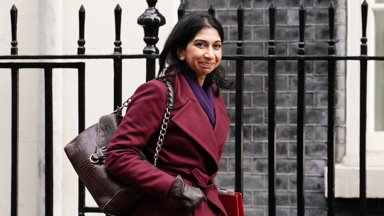 Home Secretary Suella Braverman arrives at 10 Downing Street, London, for a Cabinet meeting ahead of the Budget. Picture date: Wednesday March 15, 2023.