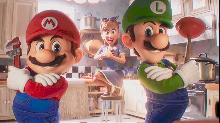 (from left) Mario (Chris Pratt) and Luigi (Charlie Day) Pic: Nintendo and Universal Studios