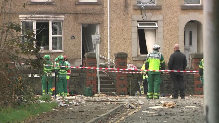 Gas explosion in South Wales