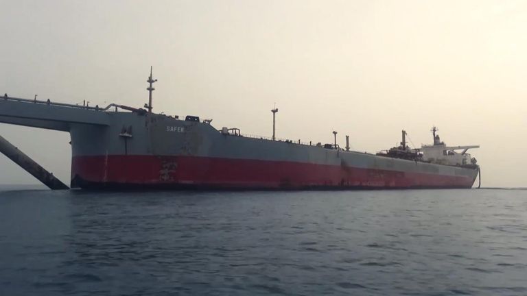 The tanker contains more than a million barrels of oil