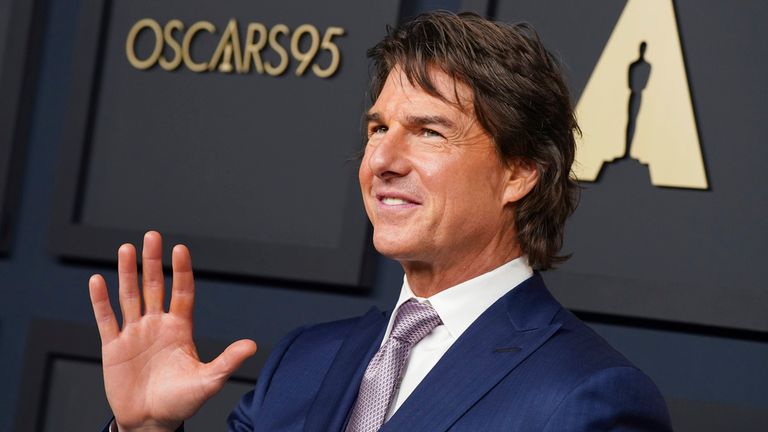 Tom Cruise arrives at the 95th Academy Awards Nominees Luncheon on Monday, Feb. 13, 2023 at the Beverly Hilton Hotel in Beverly Hills, CA (Photo by Jordan Strauss/Invision/AP)