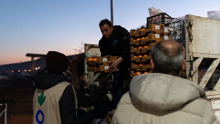 Food aid being distributed by Action Against Hunger. Pic: Bradley Secker/DEC