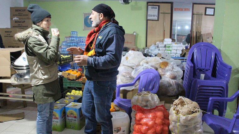 Akif left his restaurant in Soke and travelled with his friends to help set up the community kitchen. Pic: Ana Mora Segura/Action Against Hunger