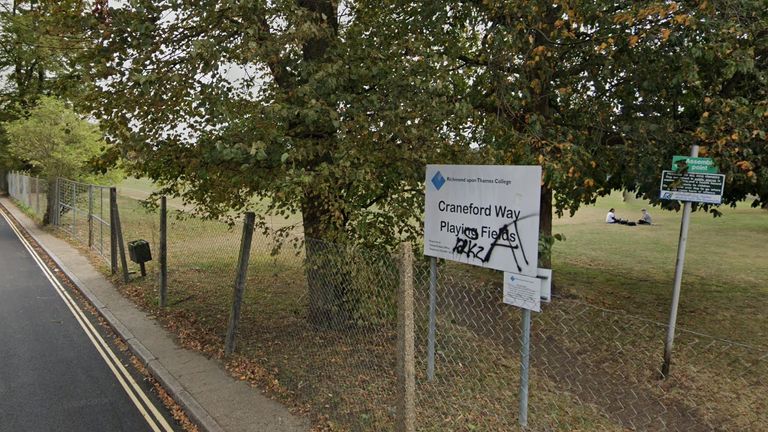 Craneford playing fields, Twickenham. Pic: Google Maps