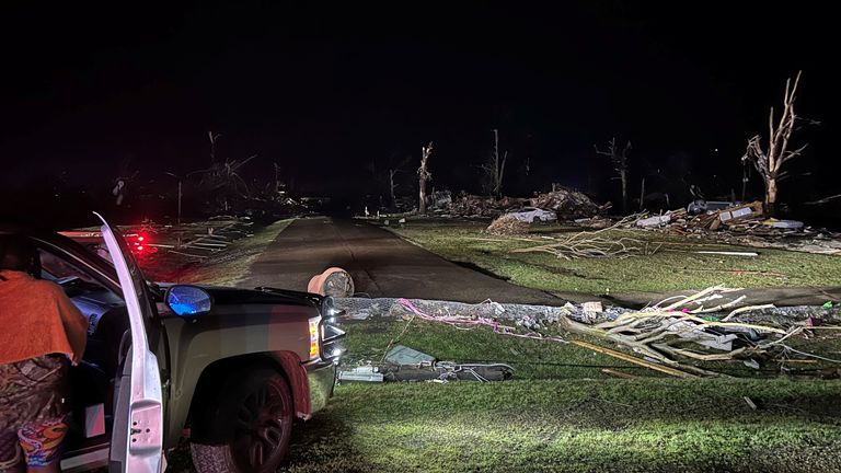 The aftermath of the Rolling Fork tornado.Photo: Associated Press