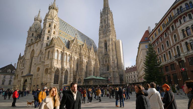 St Stephen&#39;s Cathedral in central Vienna. Pic: AP