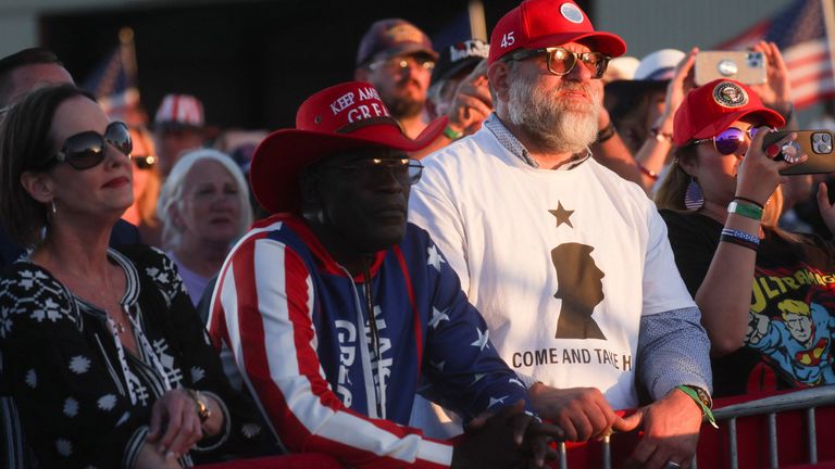 Supporters of former U.S. President Donald Trump attend his first campaign rally after announcing his candidacy for the 2024 presidency at an event in Waco, Texas, U.S., March 25, 2023. REUTERS/Leah Millis