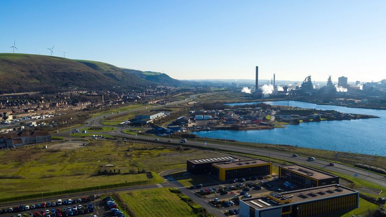 Port Talbot harbourside, part of the Celtic Freeport, one of two sites in Wales.-  Pic: Neath Port Talbot County Council