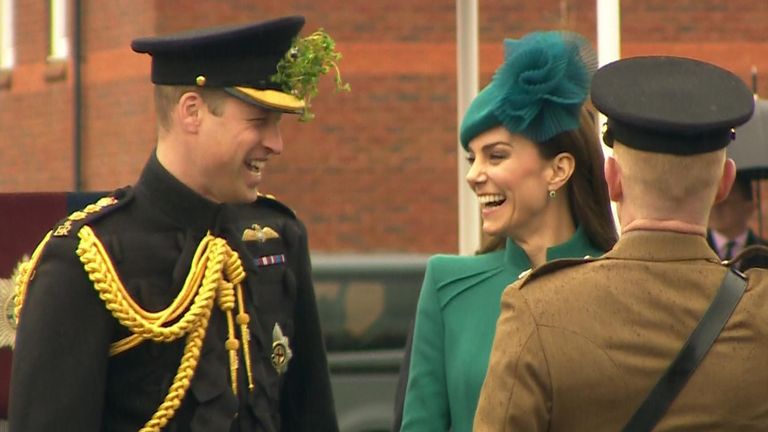 The Prince and Princess of Wales celebrated St Patrick’s Day with the Irish Guards