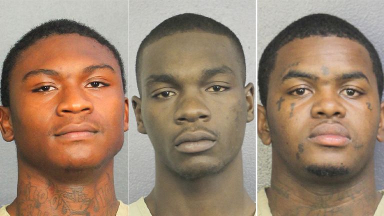Trayvon Newsome (Pic: AP), Michael Boatwright, Dedrick Williams have been found guilty of the murder of the rapper XXXTentacion.