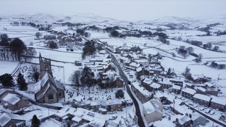 Yorkshire Dales covered in snow
10 March