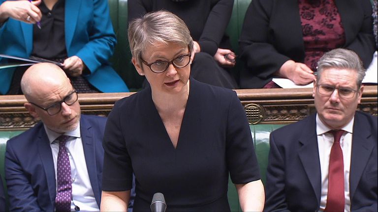 Yvette Cooper, the shadow home secretary, is now on her feet in the House of Commons.