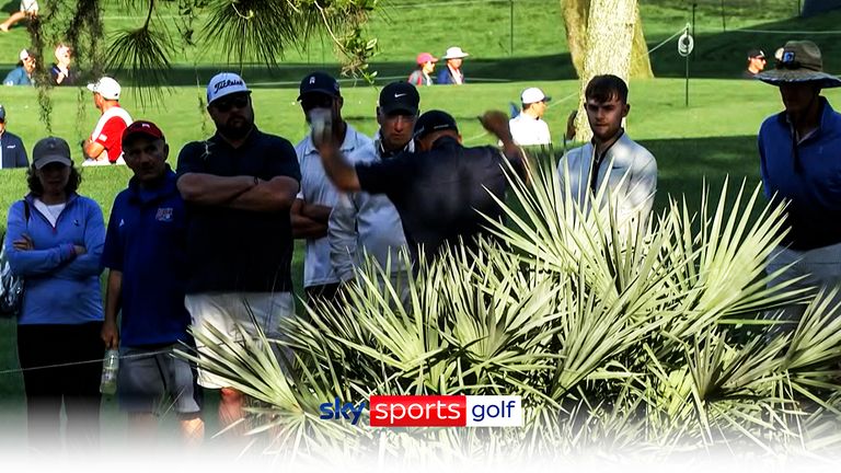 Shane Lowry lashes out at a tree then snaps his club!