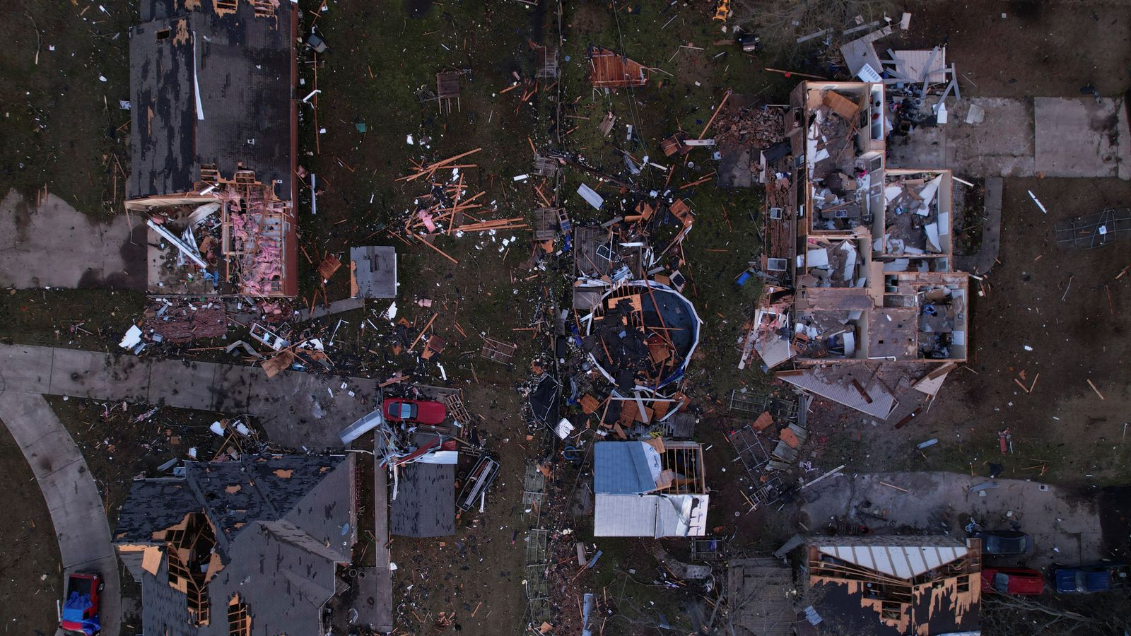 Extreme tornado damage in Little Rock, Arkansas after scores of homes ...