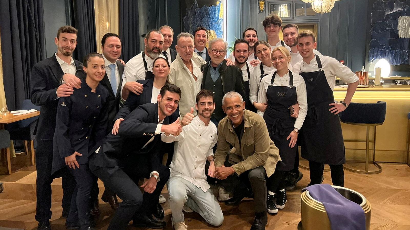 Barack Obama, Bruce Springsteen and Steven Spielberg wow restaurant staff with last-minute booking