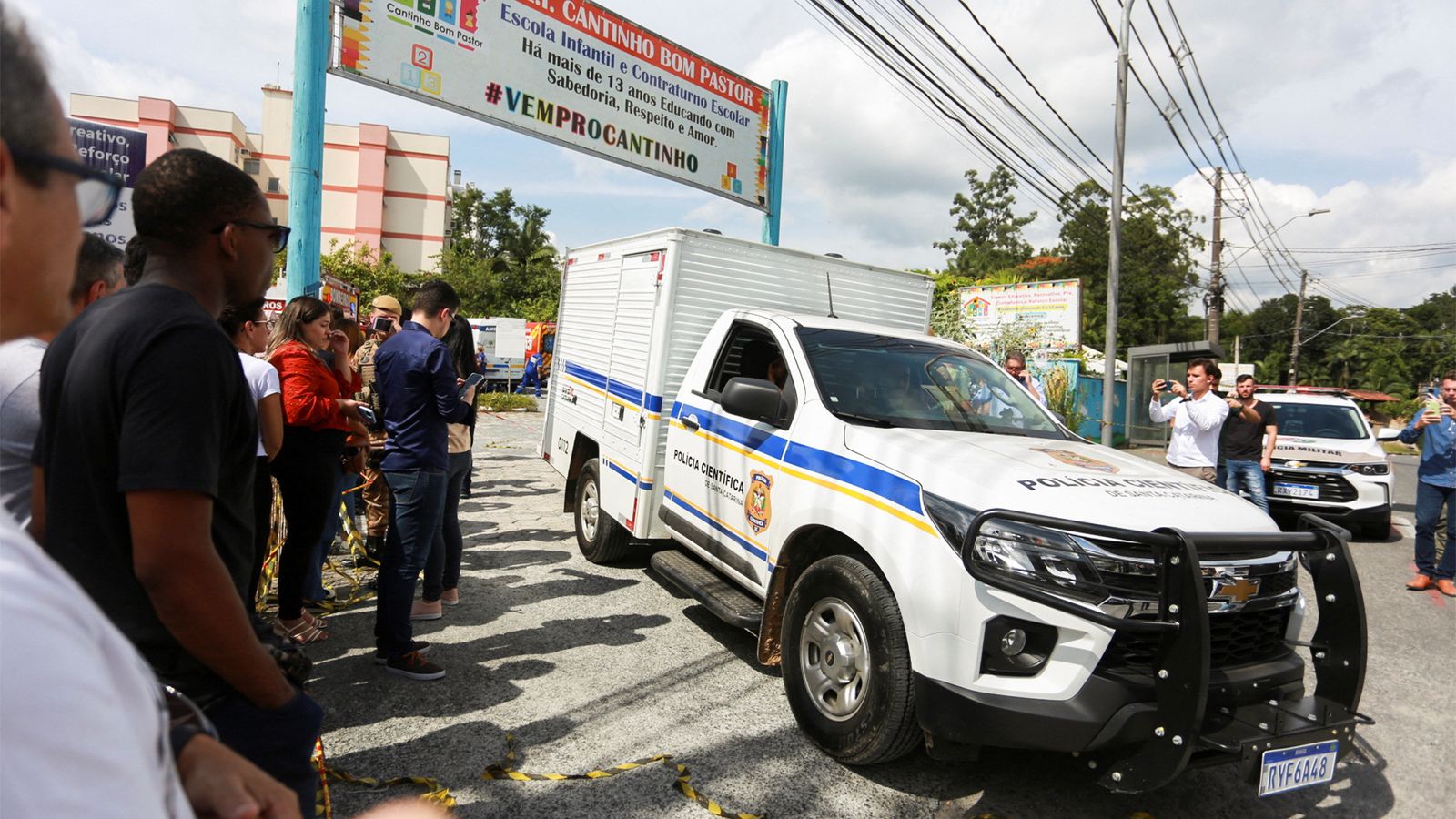 Four children killed after man wielding axe attacks nursery in Brazil