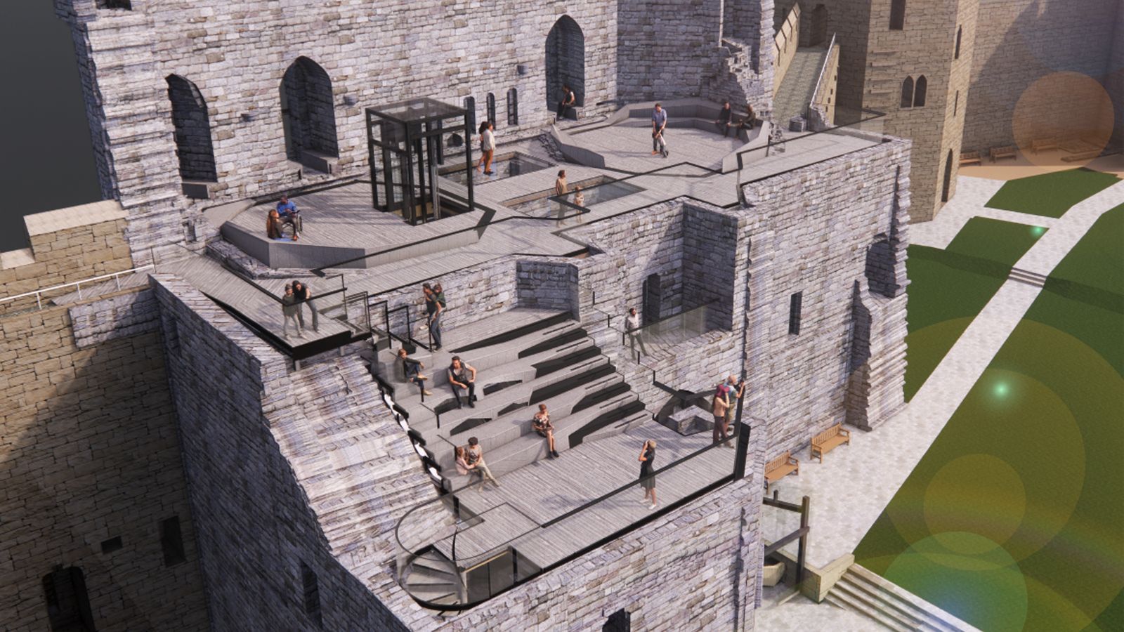 Caernarfon Castle conservation work completed as some areas to be seen