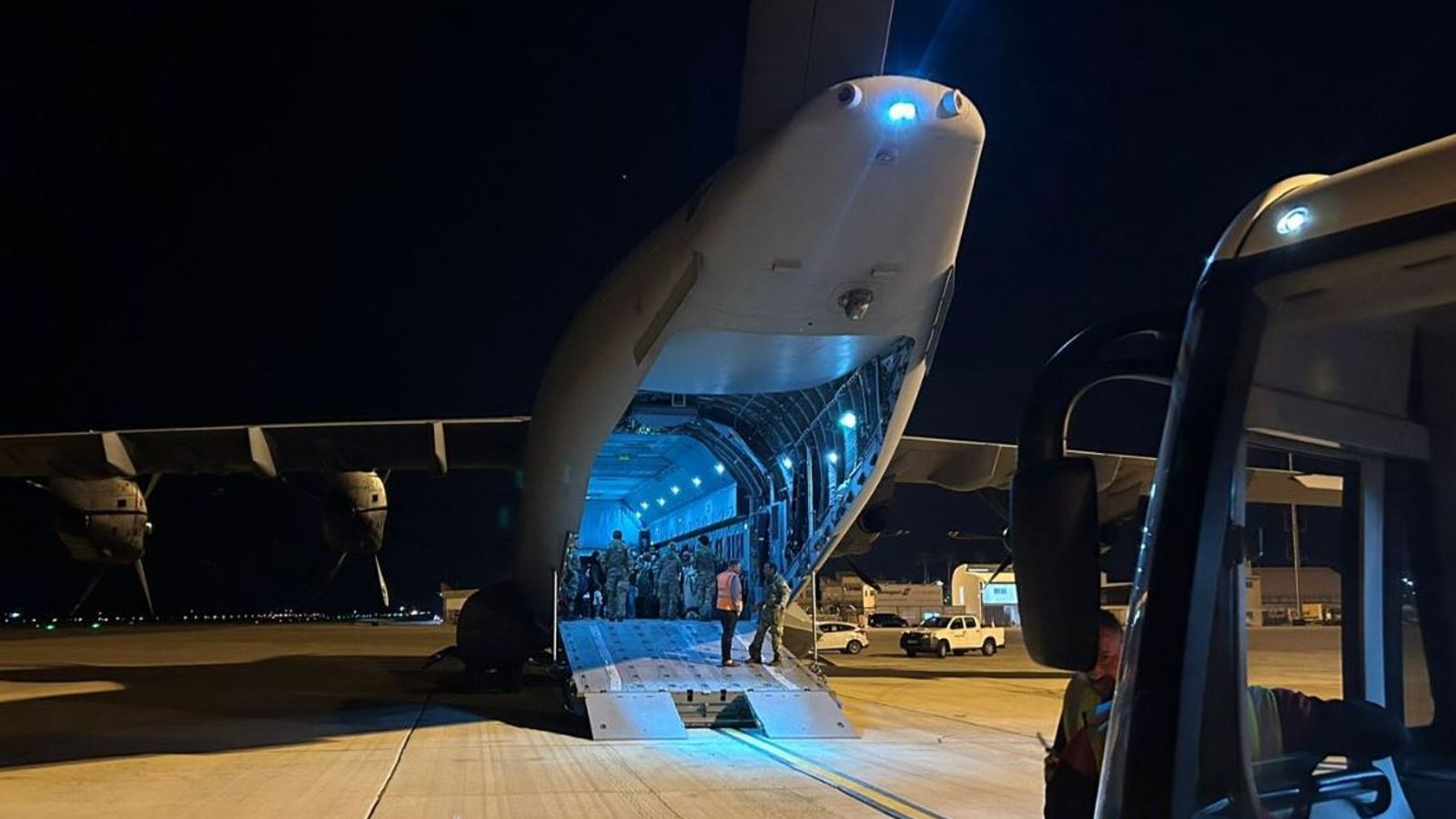 Latest evacuation flights carrying Britons from Sudan expected to land in Cyprus - as UK troops prepare to run Khartoum airfield