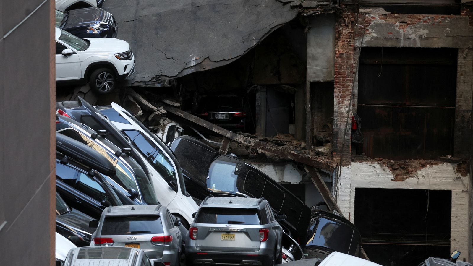 One dead and five injured after multi-storey car park collapses in New York