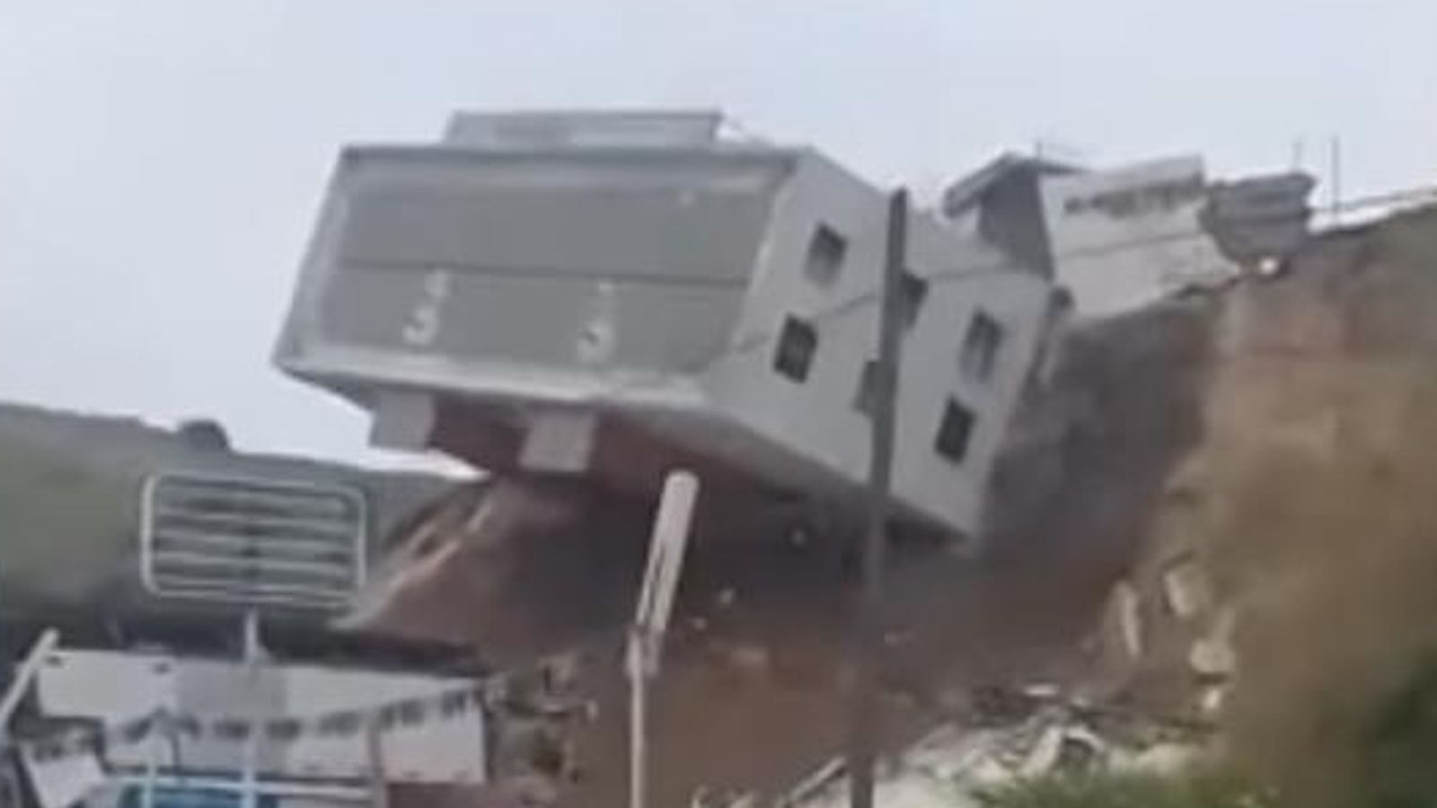 Video Shared By Tijuana S Mayor Shows Building Rolling Down Hill After   Skynews Mexico Tijuana Landslide 6116753 