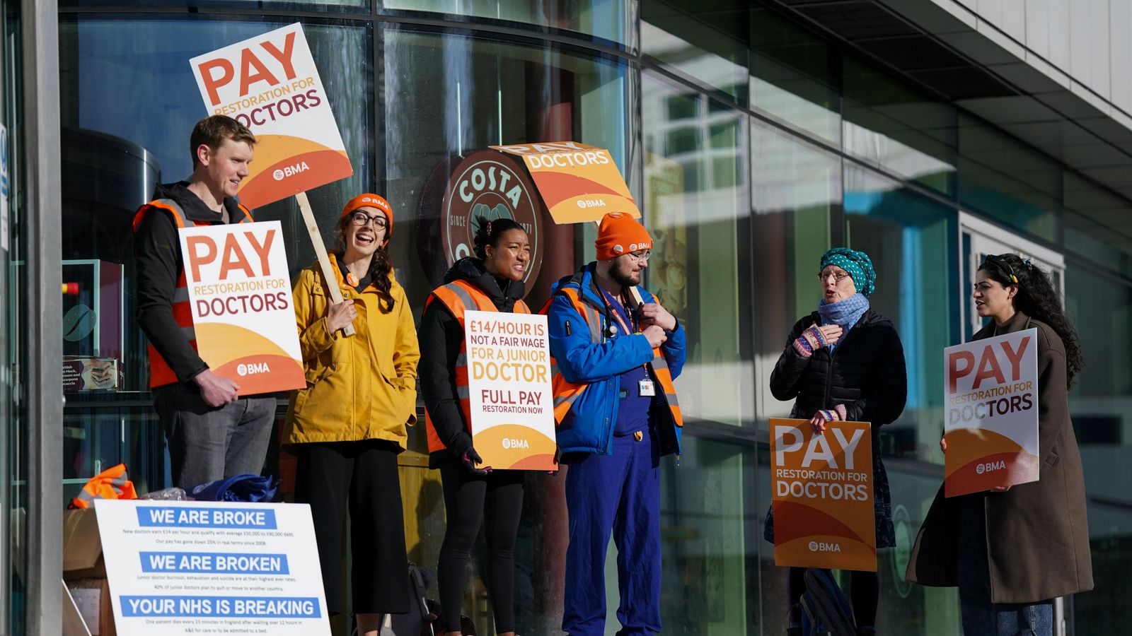 At least 195,000 hospital appointments and ops cancelled due to junior doctors’ strike – but true figure likely to be higher