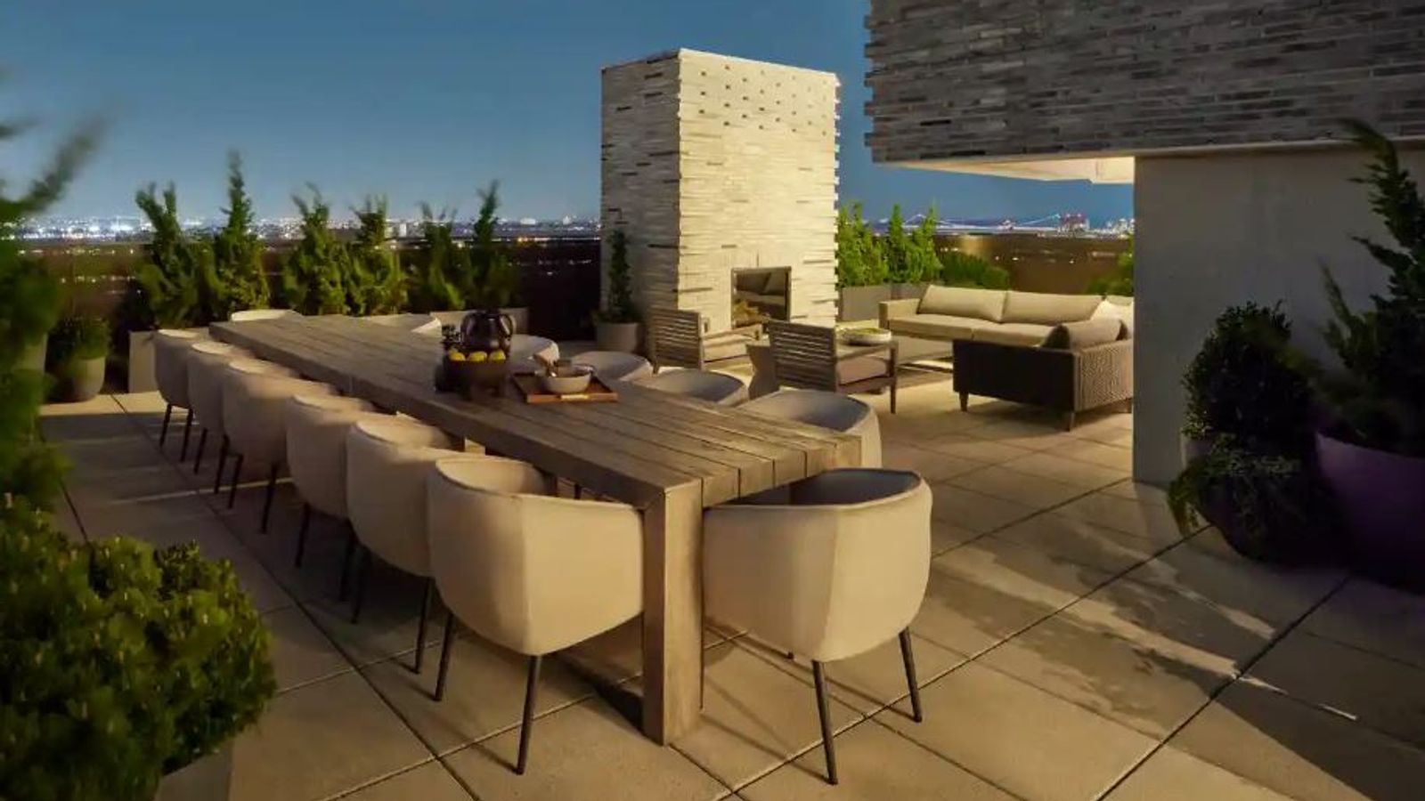 Illustration of Art Studio In Penthouse Apartment Building