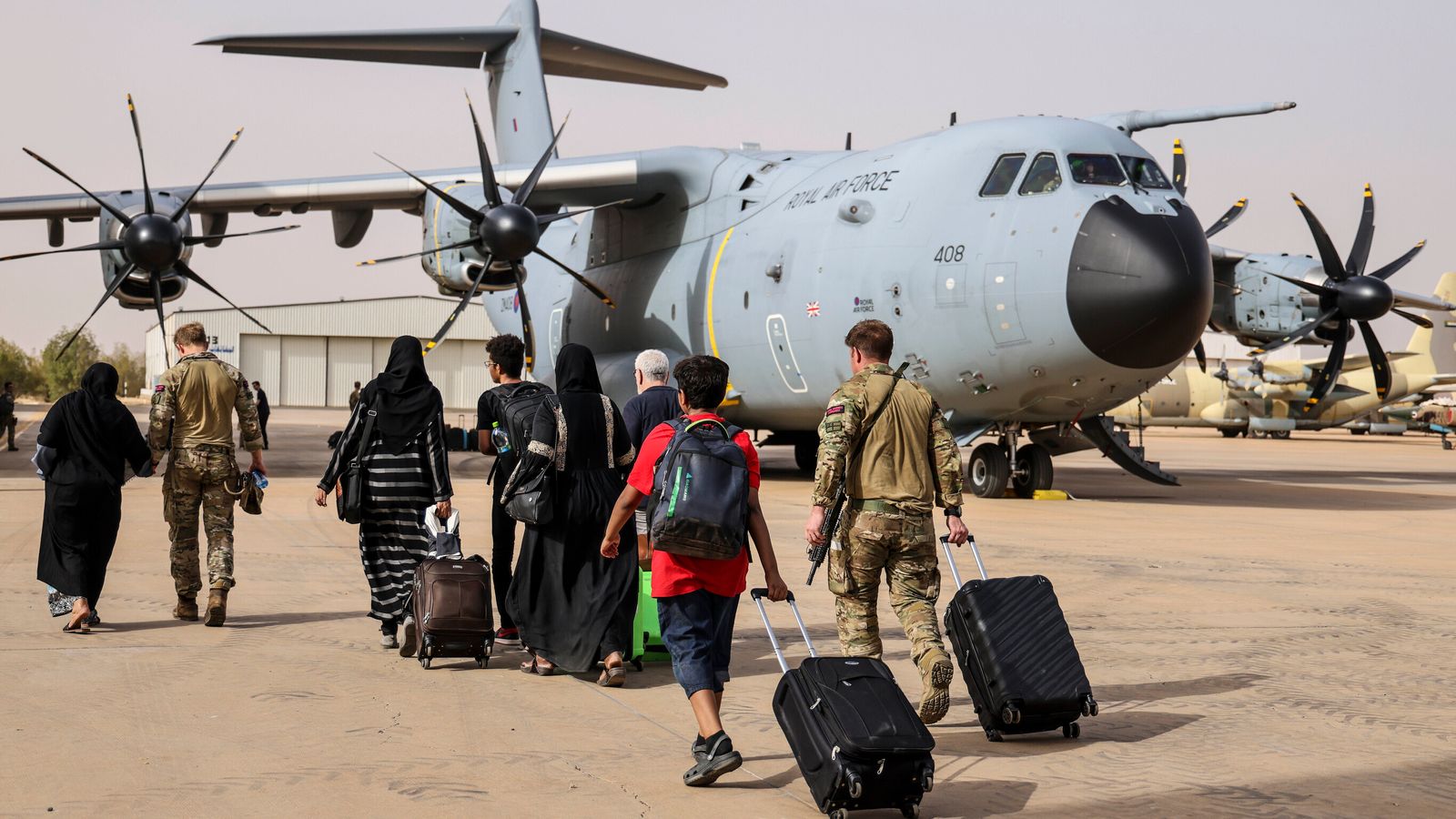 Sudan: British nationals have until midday to catch an evacuation flight, says deputy PM