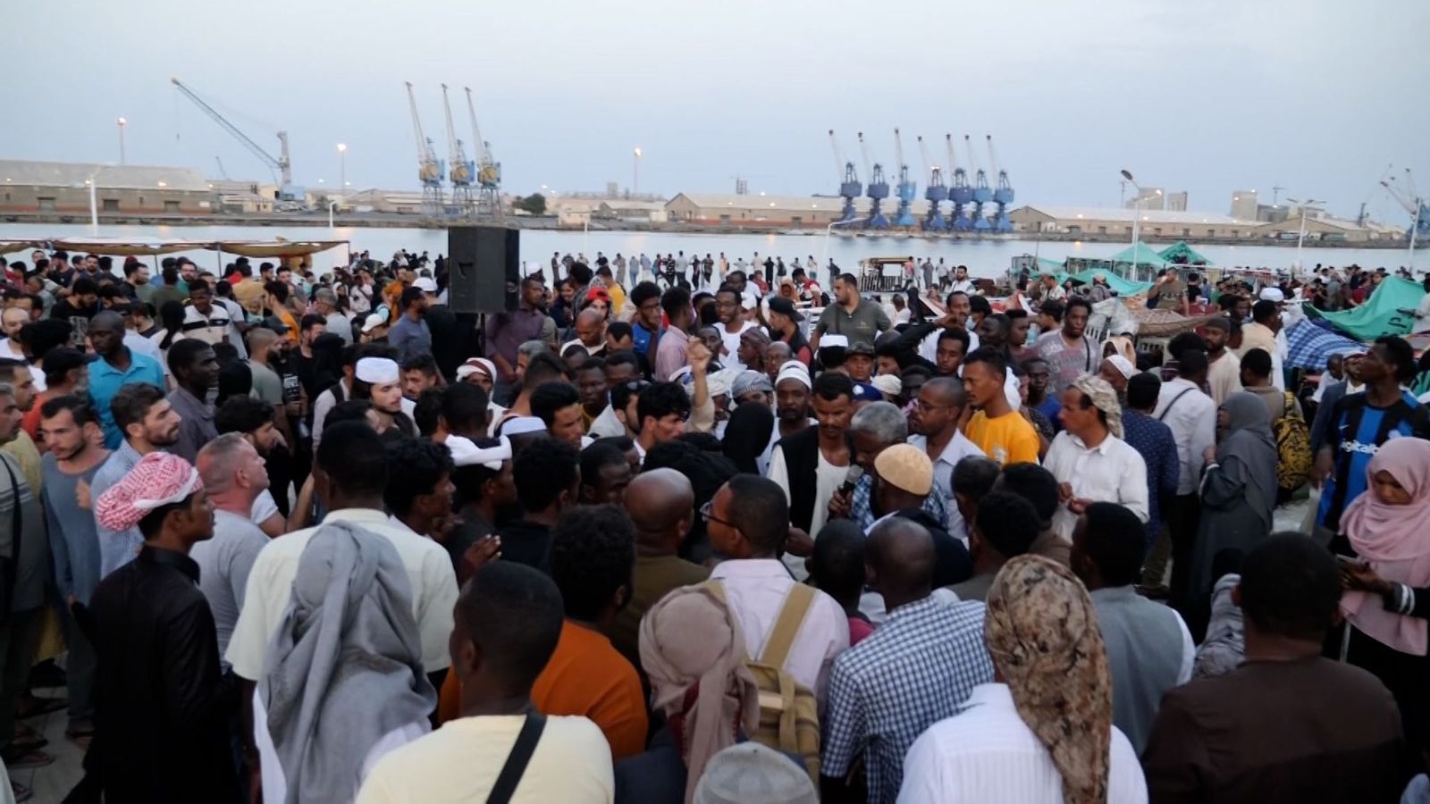 'Death will come to you anywhere' – mayhem at Port Sudan as some return home and others flee civil war