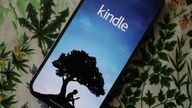 Amazon&#39;s Kindle e-book app is seen on an iPhone in an illustration taken April 11, 2023. REUTERS/Chris Helgren/Illustration