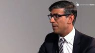 Rishi Sunak during an online interview with ConservativeHome