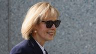 E Jean Carroll outside Manhattan Federal Court on Wednesday