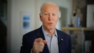 U.S. President Joe Biden speaks in this still image taken from his official campaign launch video published on April 25, 2023. OFFICIAL YOUTUBE ACCOUNT OF JOE BIDEN via REUTERS. THIS IMAGE HAS BEEN SUPPLIED BY A THIRD PARTY. 