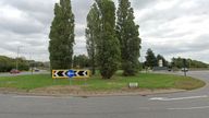 Fox Milne roundabout in the east of Milton Keynes