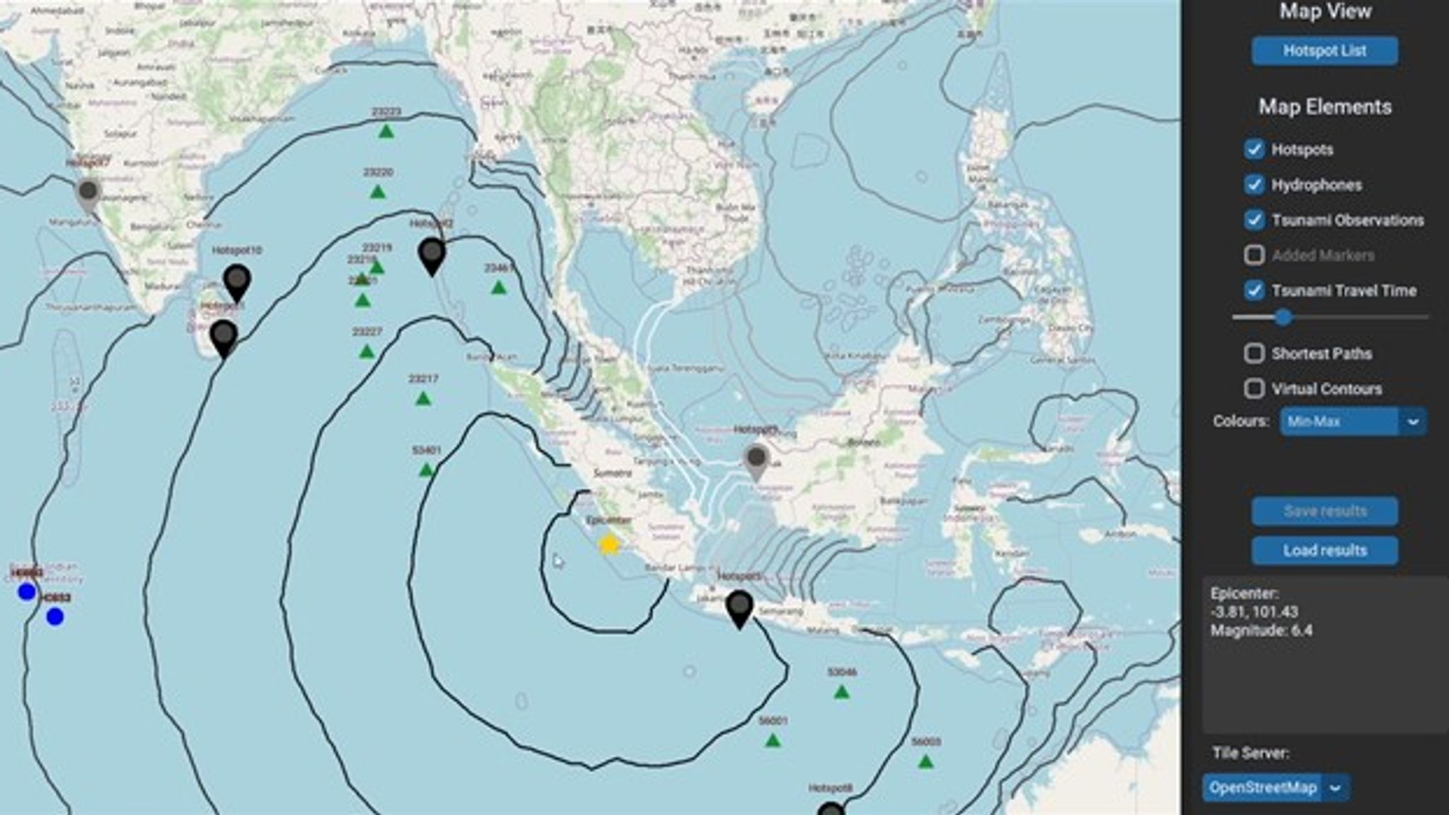 Tsunami warning google map