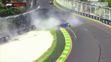Albon's crash causes red flag!