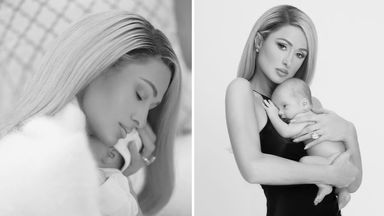 Paris Hilton shares first pictures of newborn baby son, saying he has